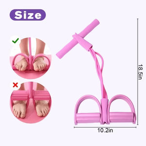 4-Tube Pedal Resistance Band | حزام مقاومة بدواسات بأربعة أنابيب