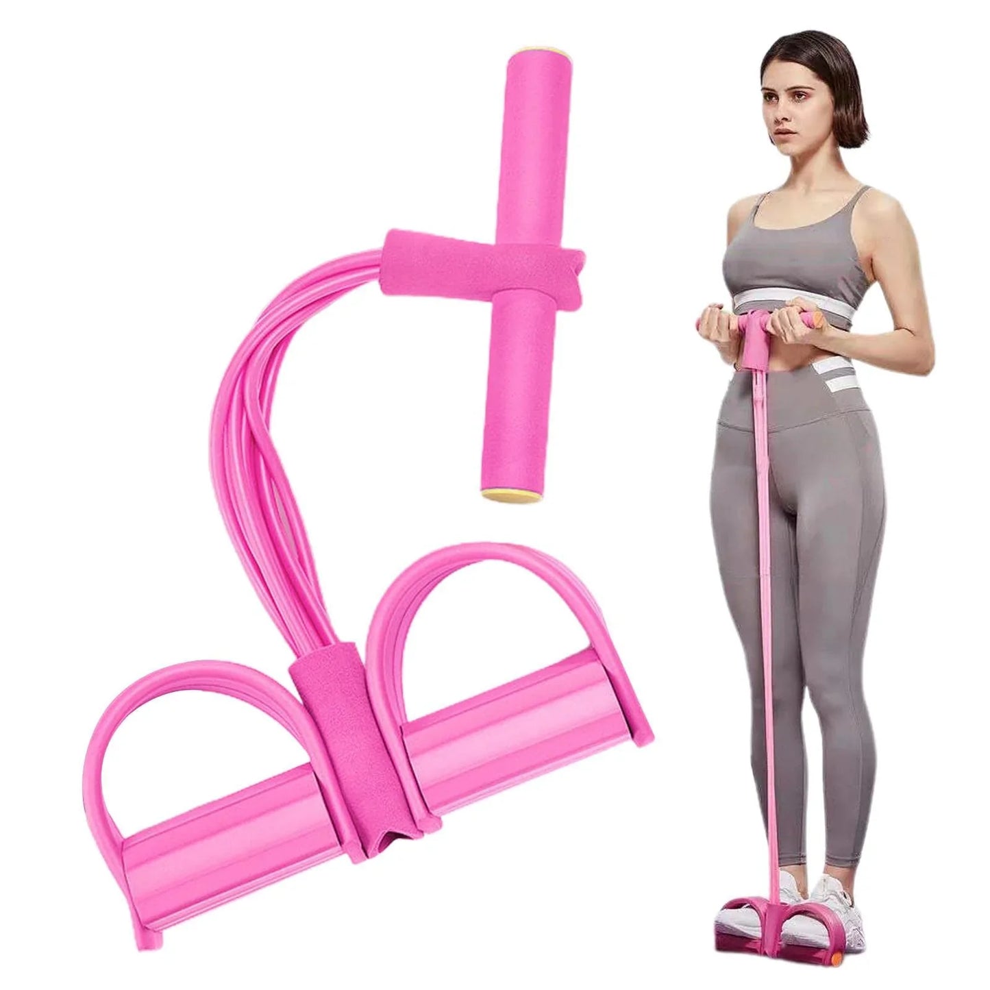 4-Tube Pedal Resistance Band | حزام مقاومة بدواسات بأربعة أنابيب